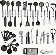 Insolabile set di accessori da cucina da 40 pezzi – utensili da cucina con spatole, cucchiai e accessori da cucina
