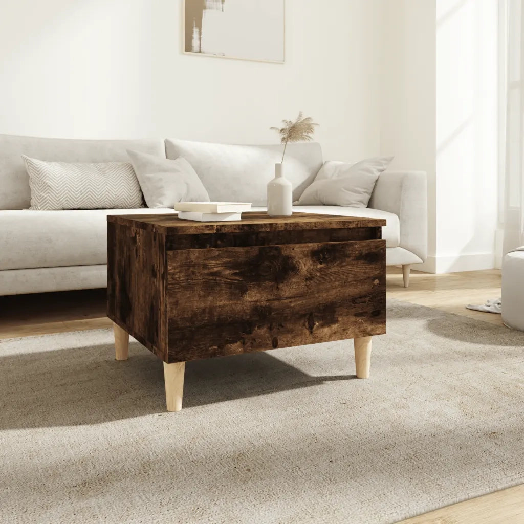 Tavolino da salotto | Tavolino da caff¨¨ | Tavolino da Soggiorno Rovere Fumo 50x46x35cm in Legno Multistrato