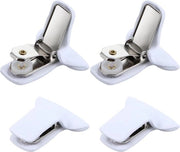 Accessori per letto 4 pezzi - Bianco - Prevenire movimenti del letto - Accessori per biancheria da letto - Clip di fissaggio