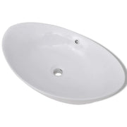 Lavello Ovale in Ceramica di Lusso con Troppopieno 59 x 38,5 cm CFW5095621