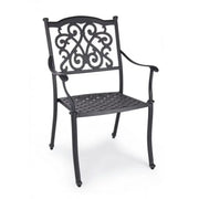 Set 4 sedie Ivrea in alluminio antracite cm 65x60x92h
