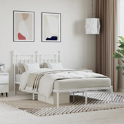 Giroletto con Testiera-Struttura Letto con testiera in Metallo Bianco 120x200 cm 793955