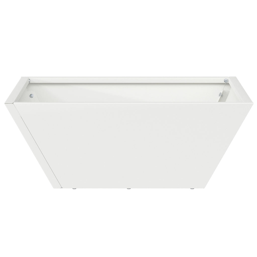 Fioriera in metallo Bianco freddo Metallo 40 x 40 x 15 cm