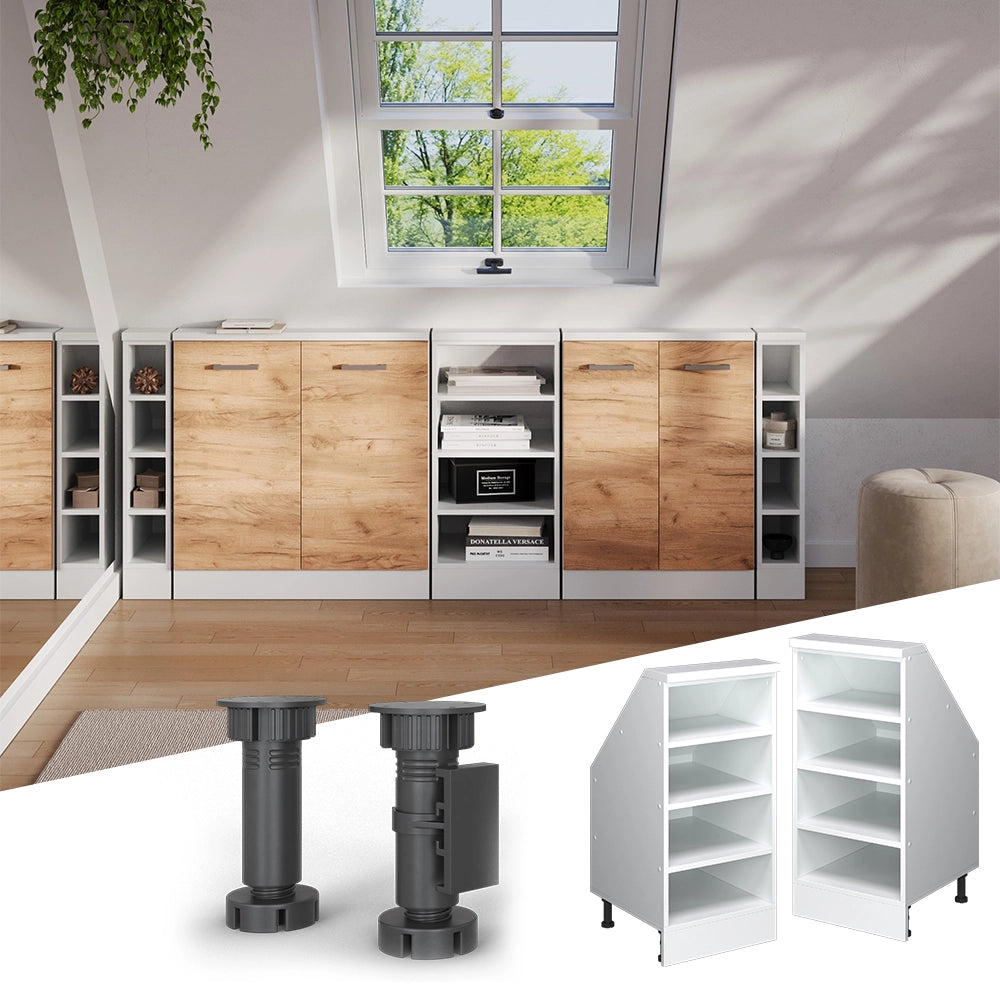 Mobile cucina sottotetto R-Line Bianco 40 cm con 4 scomparti Vicco