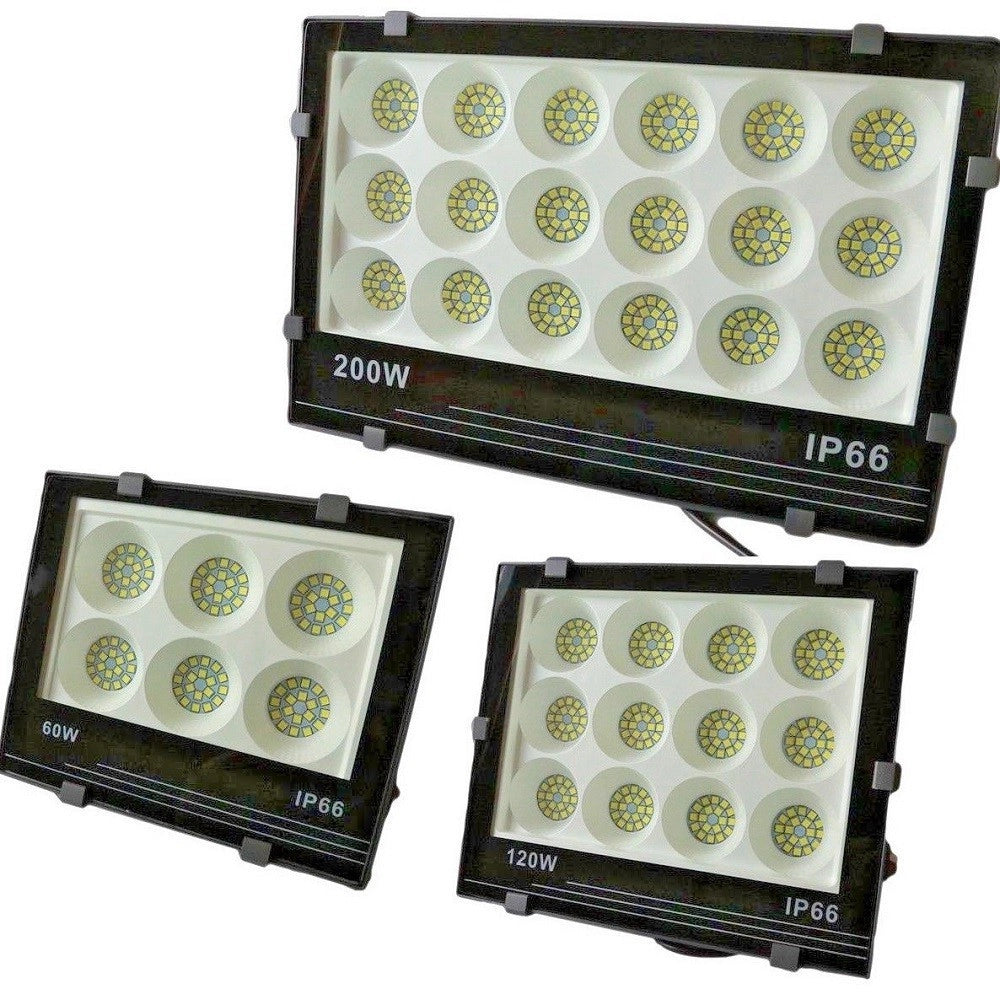 Trade Shop - Faro Led Smd Slim 60 120 200 Watt Faretto Spot Alta Luminosita' Lampada Ip66 -