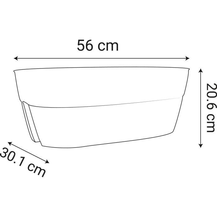 Cavaliere Osaka Jardiniere 19,5 L - EDA - Rosso Borgogna - per Balconi e Ringhiere