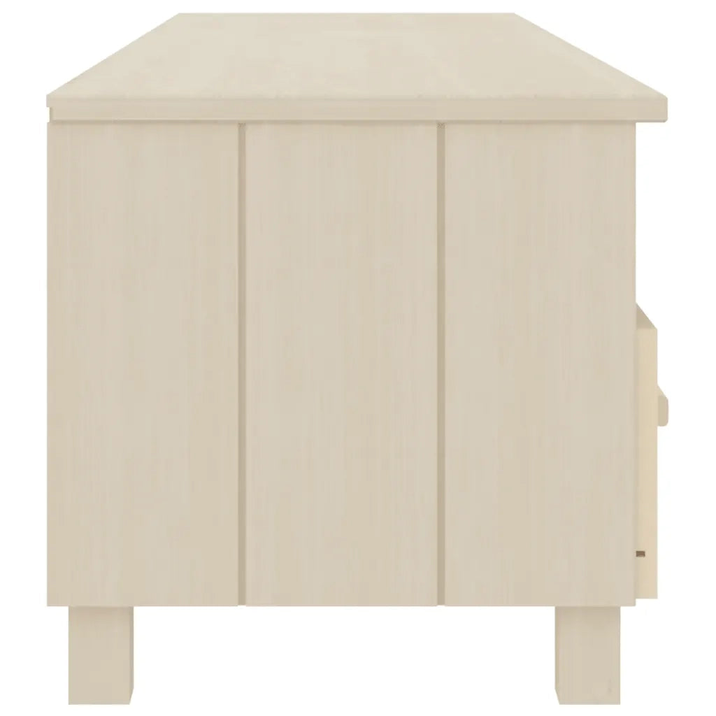 Mobile Porta TV Marrone Miele 158x40x40 cm in Legno di Pino