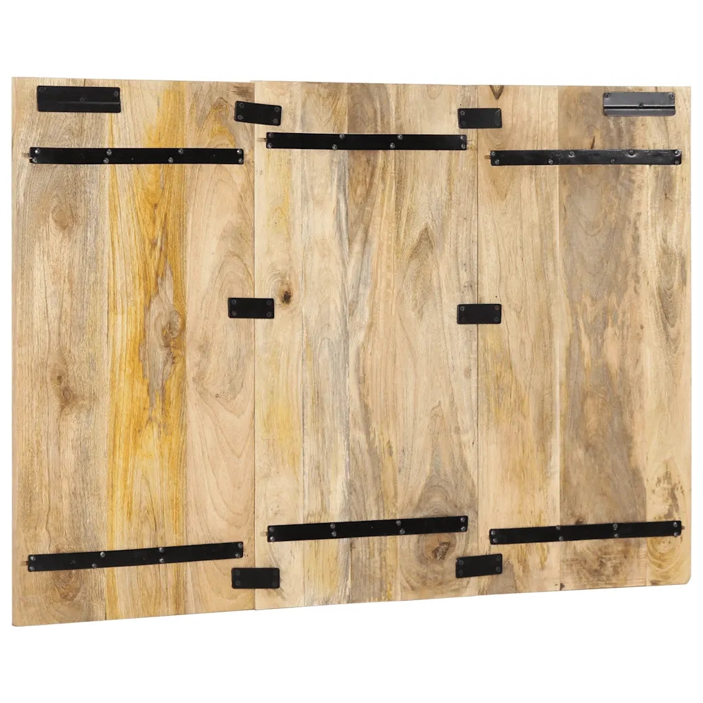 Testiera 120 cm in Legno Massello di Mango Grezzo 4017494