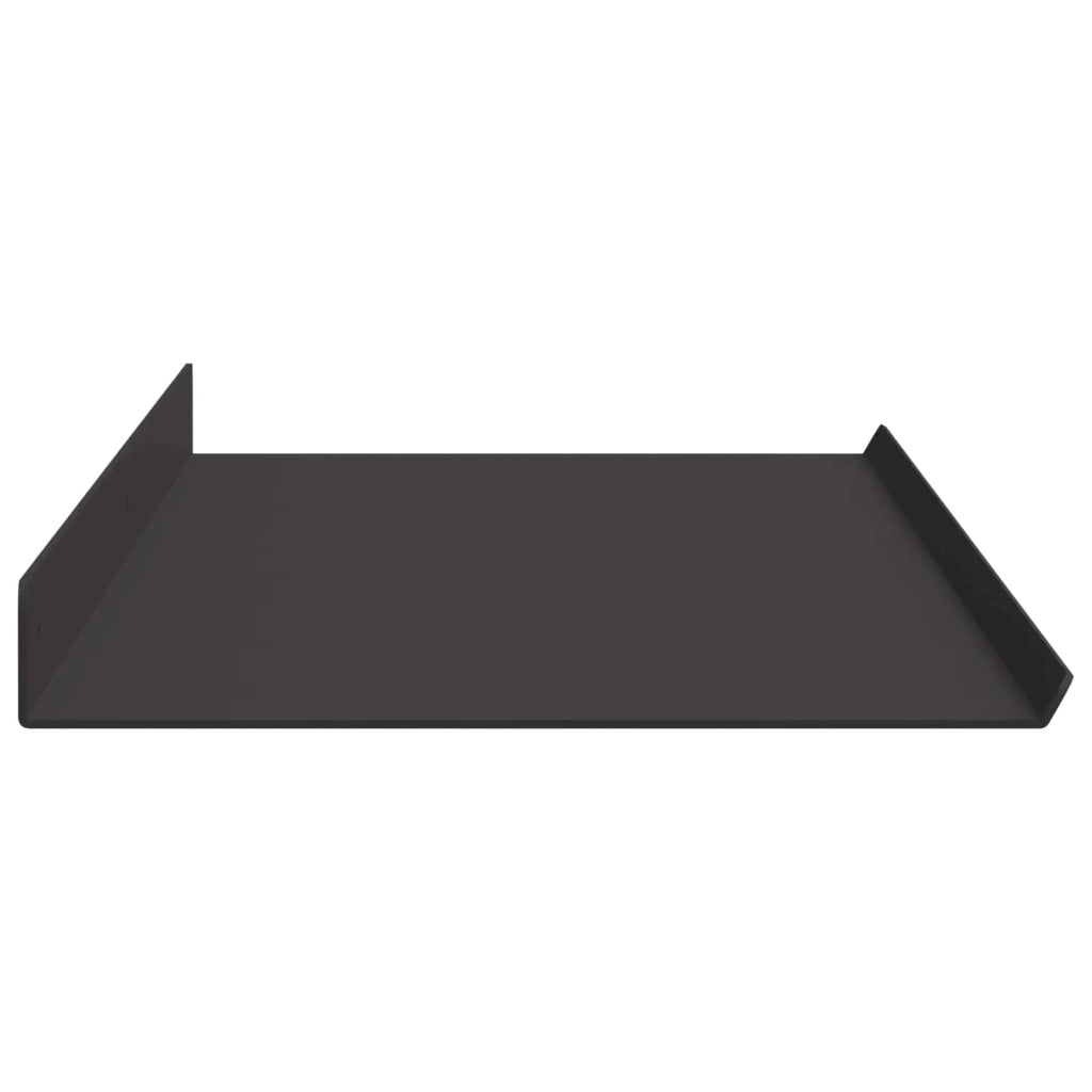 Mensola sospesa 2 pcs Nero 100 x 18 x 2,5 cm Acciaio 8004044