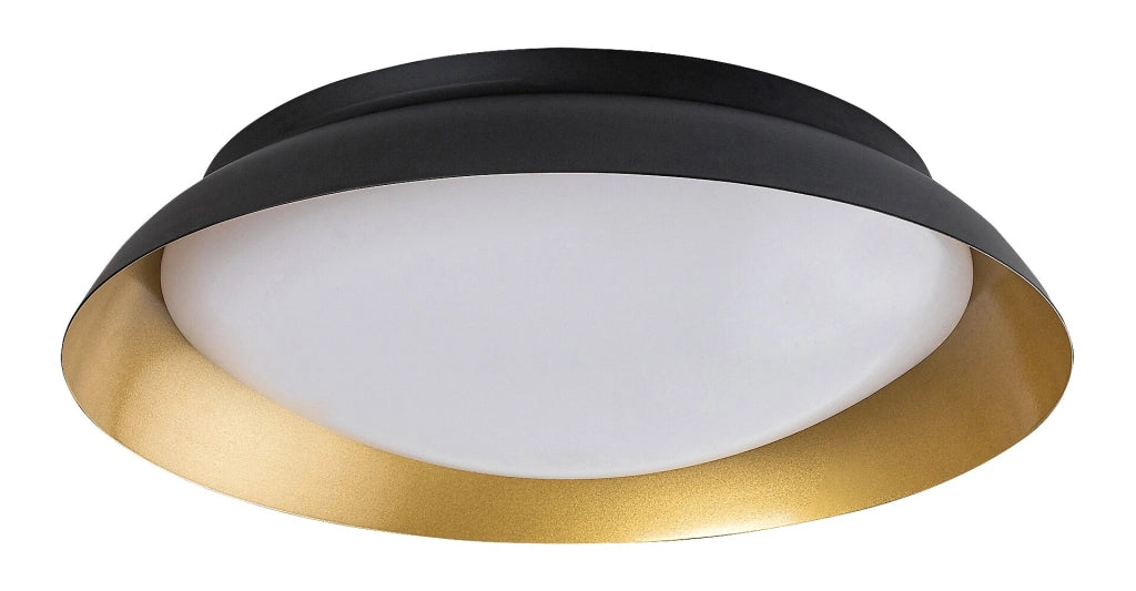 Plafoniera LED moderna nero-oro rotonda Ø40 24W Rabalux Hafsa