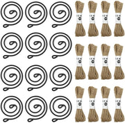 Supporto per piante in metallo da 12 pezzi - Lattina per piante - Sostegno per piante in vaso - Decorazione per interni/esterni - Adatto per piante in vaso - Progetto artistico - Supporto per piante