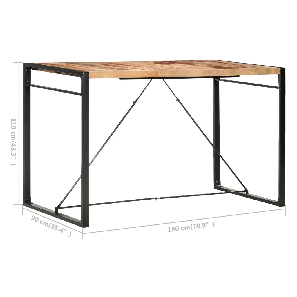 Tavolo da Bar 180x90x110cm in Legno Massello di Sheesham cod mxl 13638