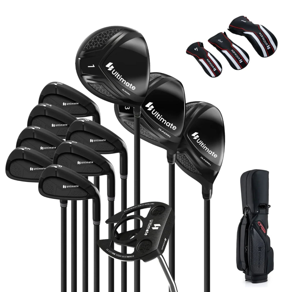 Set di mazze da golf leggero e portatile driver in titanio da 460 cc 129 x 28 x 22 cm precisione migliorata design moderno in nero 20_0017021