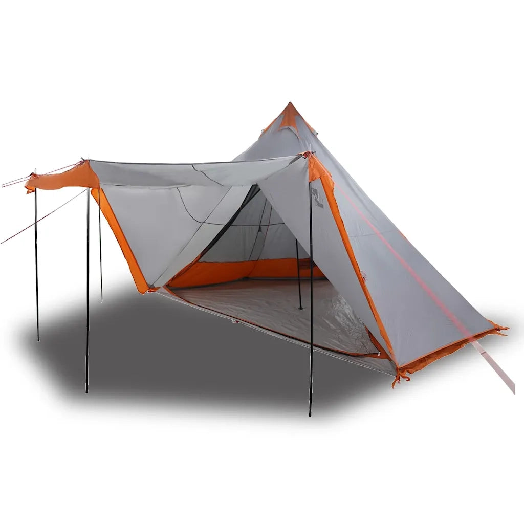 Tenda Familiare Tipi 8 Persone Grigia e Arancione Impermeabile 4009447