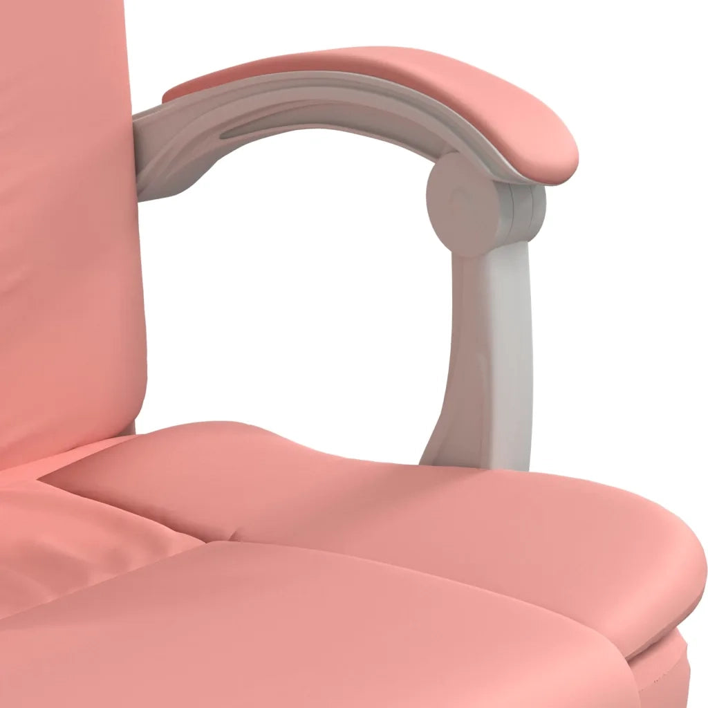 Poltrona | Sedia Relax da Ufficio Reclinabile Rosa in Similpelle