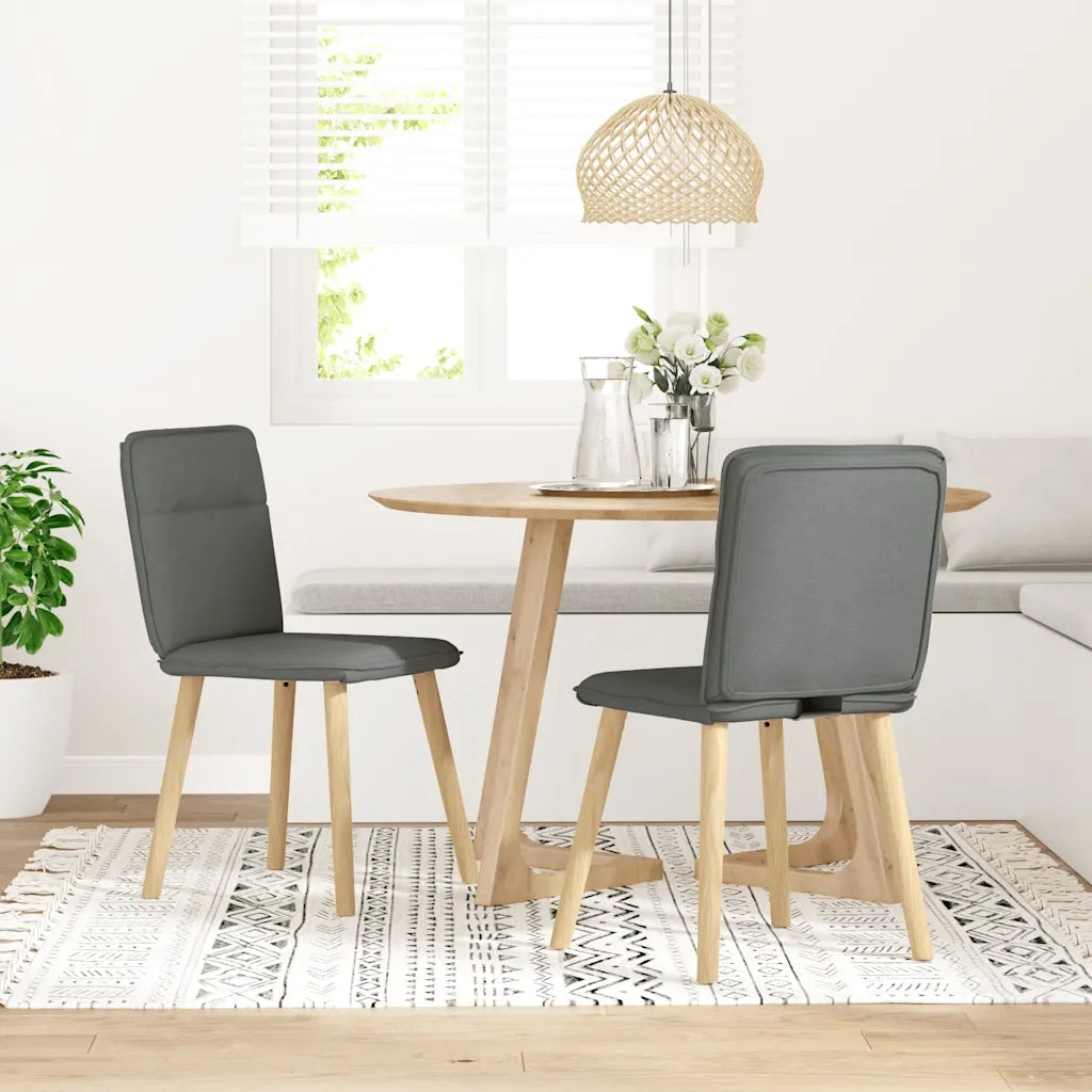 Sedie da Pranzo 2 pz Grigio Scuro in Tessuto 4101221
