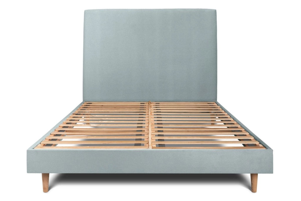 Letto 160x200 cm con testata imbottita - Tessuto velluto