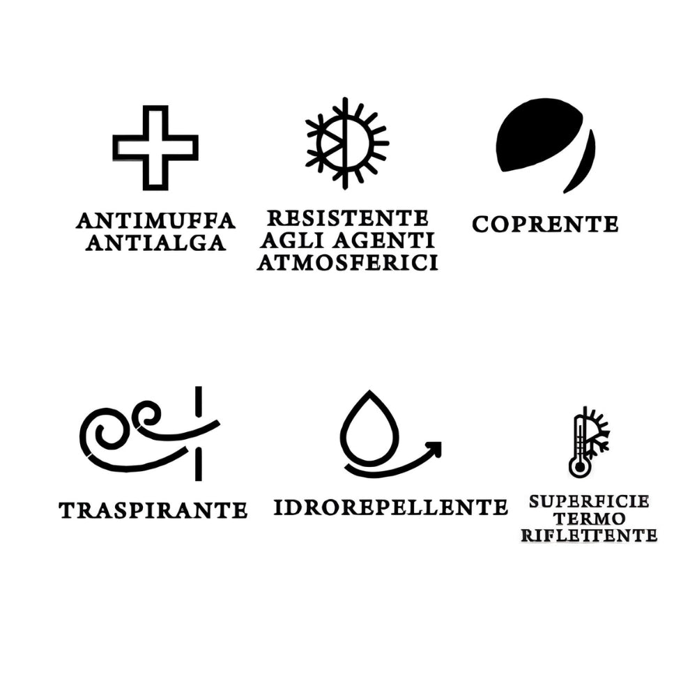 Nisida membrana elastica impermeabilizzante pedonabile termoriflettente antialga *** formato 13 lt, confezione 1
