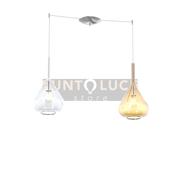 SOSPENSIONE CROMO 2 LUCI SPOSTABILE VETRI TR + AM 1177CR-S2 S-TA
