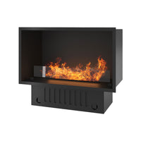 Camino a Vapore Elettrico da Incasso 800x45(64,8)x40 cm Invapo con LED RGB Nero