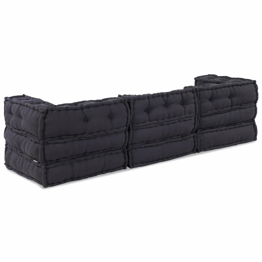 Unità di Divano Modulare 3 pcs Antracite Tessuto 3315067