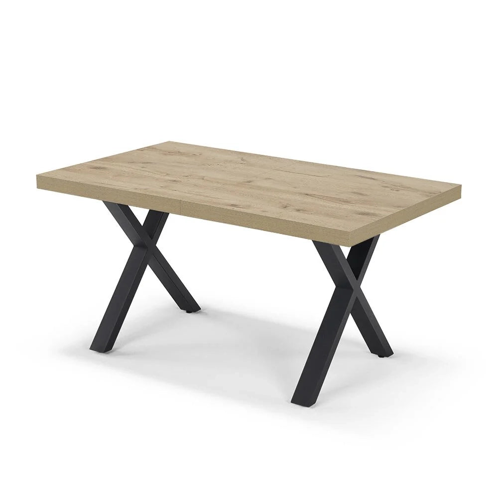 Tavolo allungabile da pranzo Quercia 160X90 MADE IN ITALY modello PABLO fino a 260 CM per sala da pranzo, cucina e soggiorno, design moderno con top in melaminico