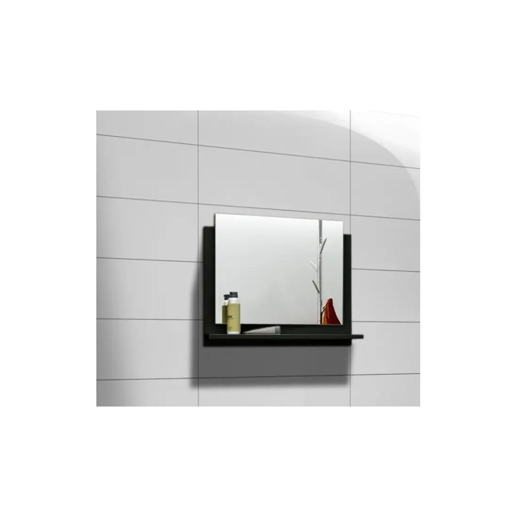 Specchio Bagno RAVEN – 60x50 cm – Nero opaco e lucido