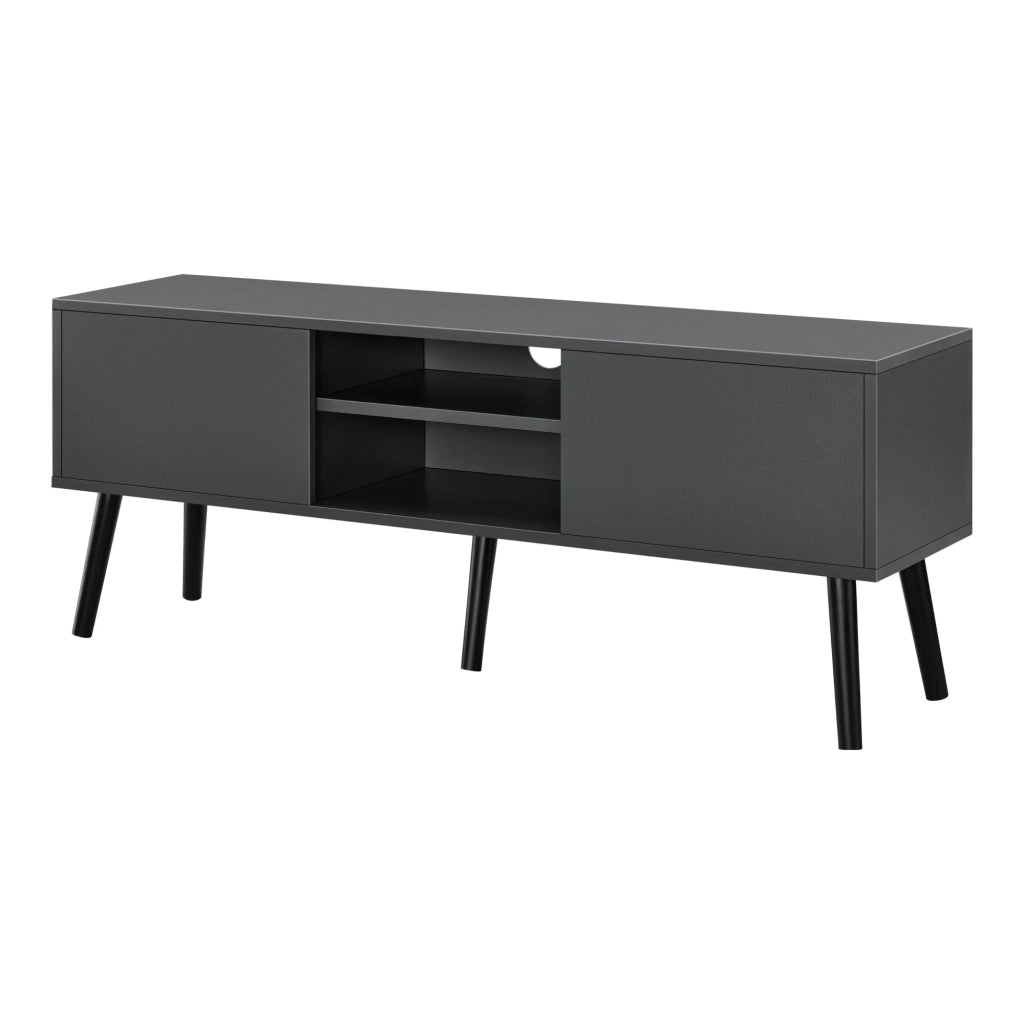 Mobile porta TV di design supporto TV da 120 cm grigio scuro/nero 03_0005864