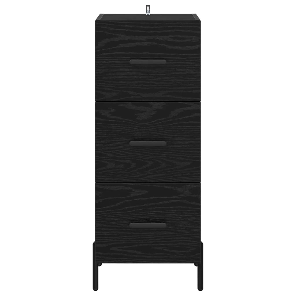 Credenza Rovere nero 34 x 34,5 x 90 cm Legno multistrato