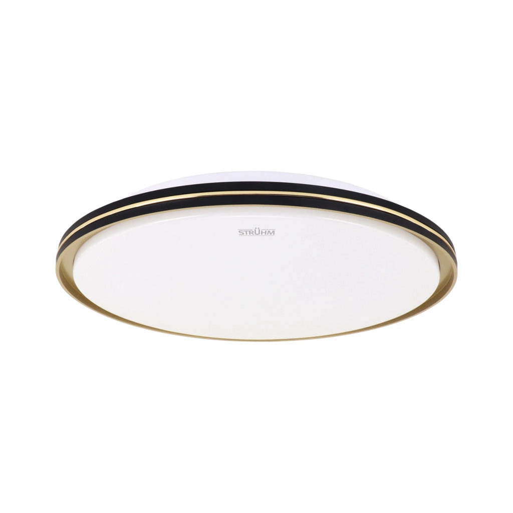 Plafoniera LED Struhm Fiesta rotonda Ø42cm nero oro 24W