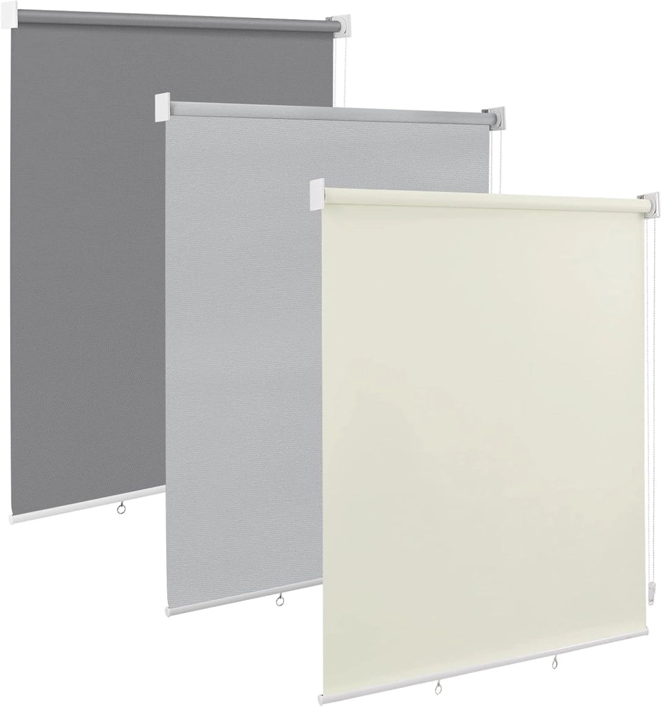 Tenda da Sole Verticale con Catenella, Tenda a Rullo da Esterno Resistente alle Intemperie con Protezione UV e Isolamento Termico, per Balcone, Terrazza o Finestra, Beige 140x240 cm