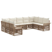Set Divano da Giardino 9 pcs Beige polyrattan 3434934