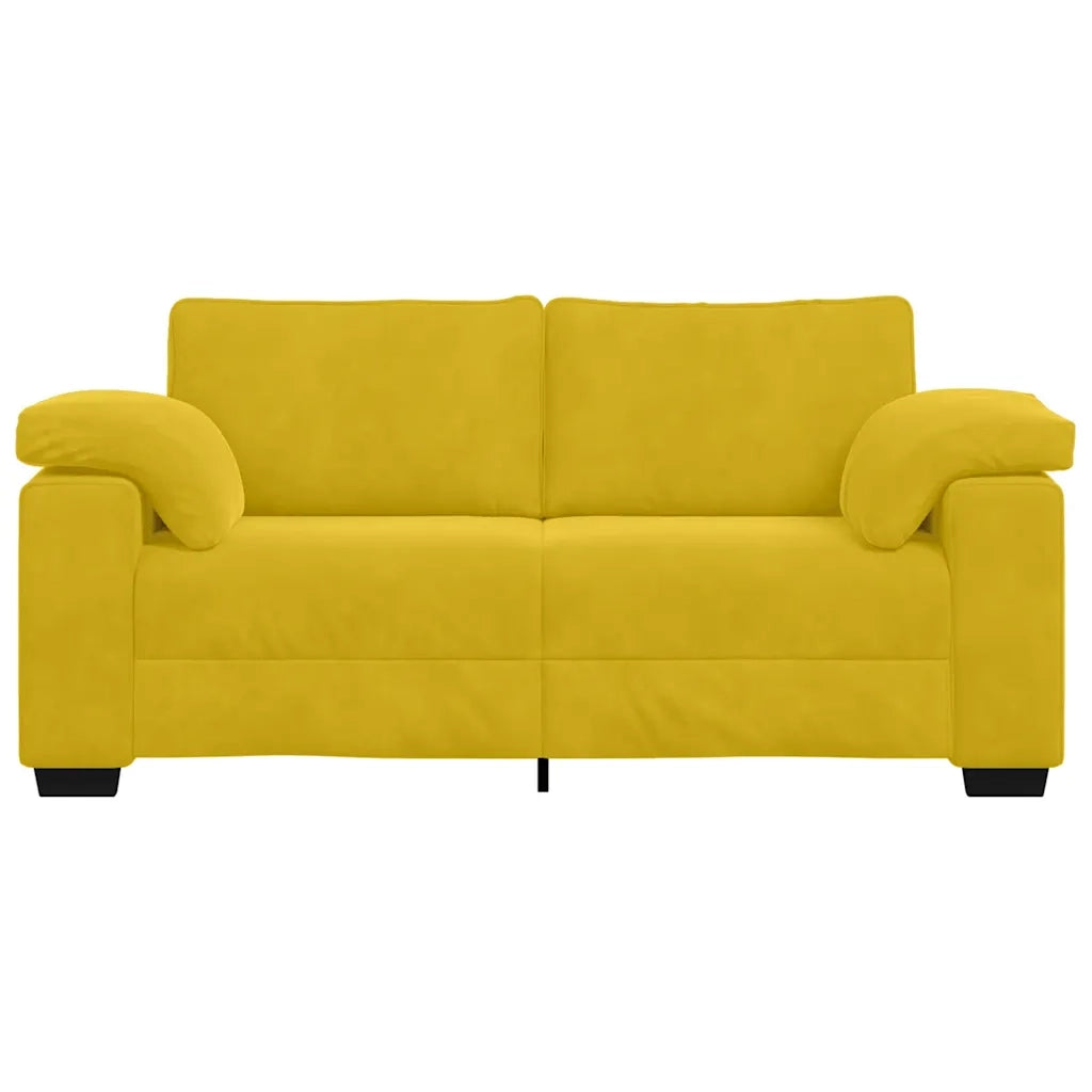 Divano Divanetto Giallo 140 cm in Velluto