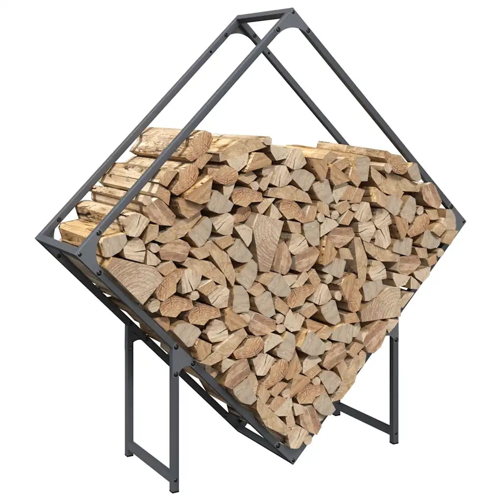 Rastrelliera per Legna da Ardere Antracite 100x25x100 cm 864289