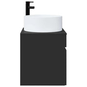 Mobile Lavabo | Armadio Lavabo da parete Nero 49 x 44,5 x 65,5 cm