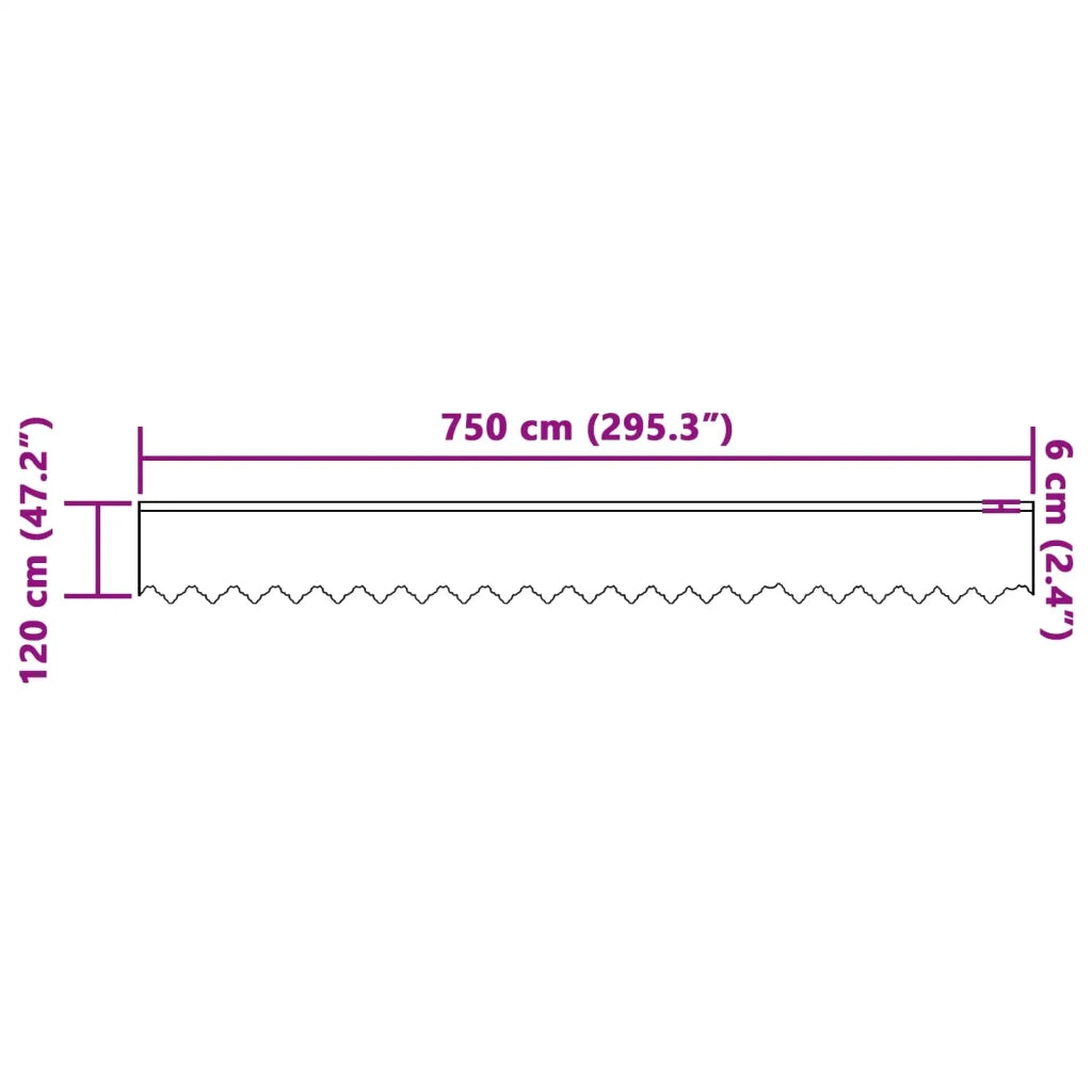 Tenda in Pizzo con tende Bianco 120 x 750 cm Poliestere 4107828