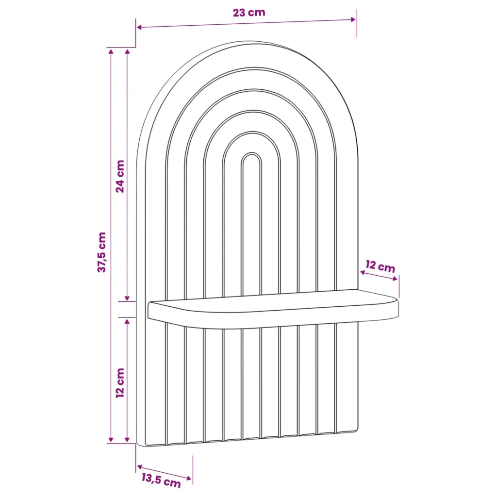 Scaffale da parete 2 pz Nero 23 x 13.5 x 37.5 cm 8014924
