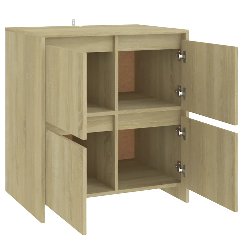 Credenze 2 pz Rovere Sonoma 70x41x75 cm in Legno Multistrato 3098091
