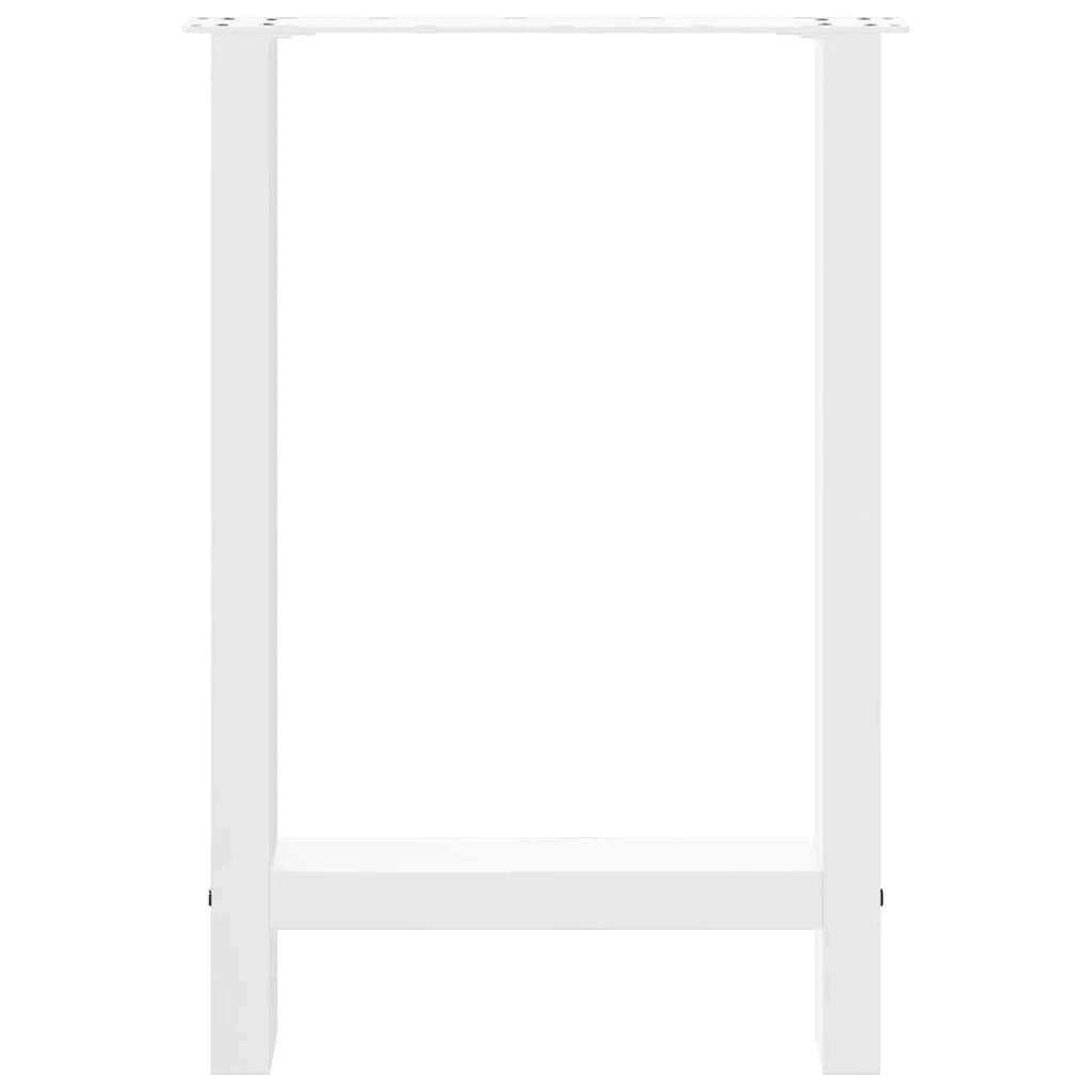 Set di 2 gambe moderne regolabili per tavolo da pranzo 50 x 73 cm in acciaio bianco 02_0057541