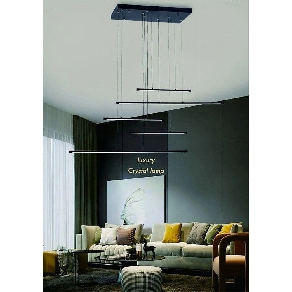 Trade Shop - Lampadario A Sospensione 38w A Led Design Minimal 3 Colorazione Di Luce Lp-43-3c -