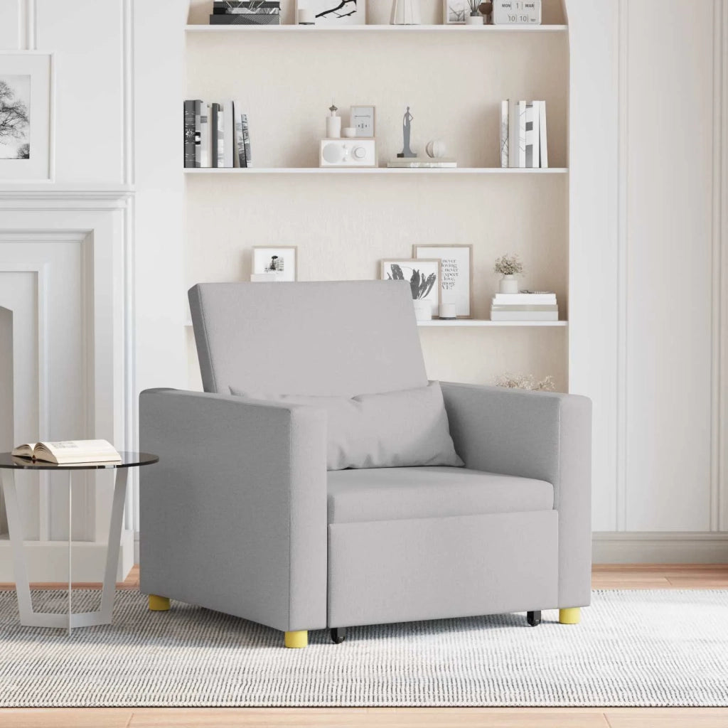 Divano letto estraibile singolo con ruote Grigio nuvola Tessuto 42002694