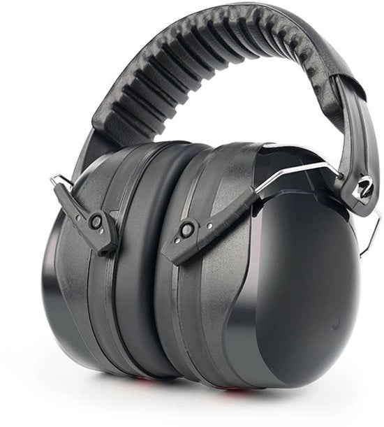 Protezioni auricolari con riduzione del rumore massima di 36 dB - Protezioni auricolari professionali, cintura regolabile, protezione del suono adatta per adulti e bambini - Nero