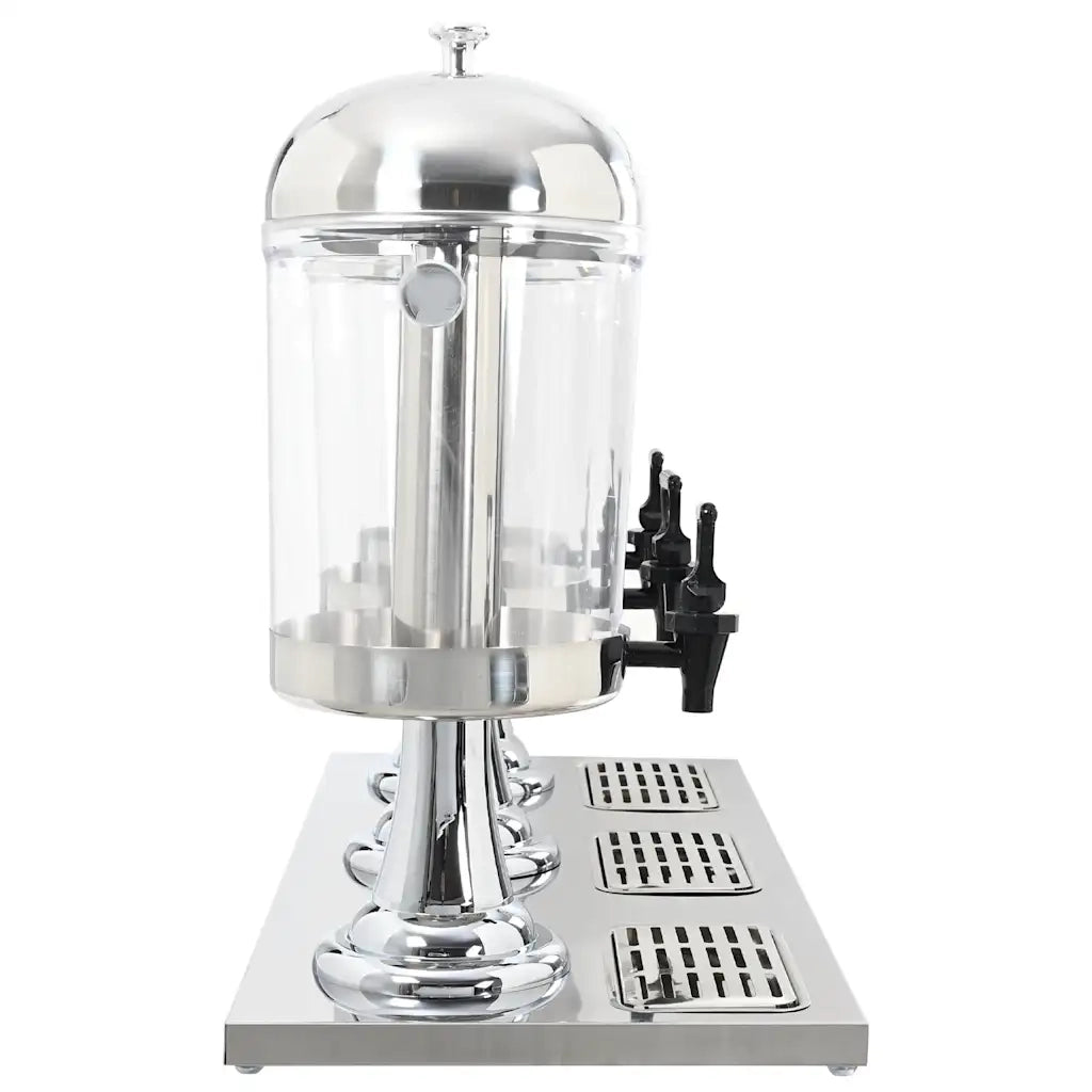 Triplo Distributore di Succhi di Frutta e Bibite Acciaio Inossidabile 3 x 8 L cod mxl 74583