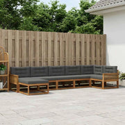 Set di divani da esterno 7 pz Naturale e Antracite 3382750