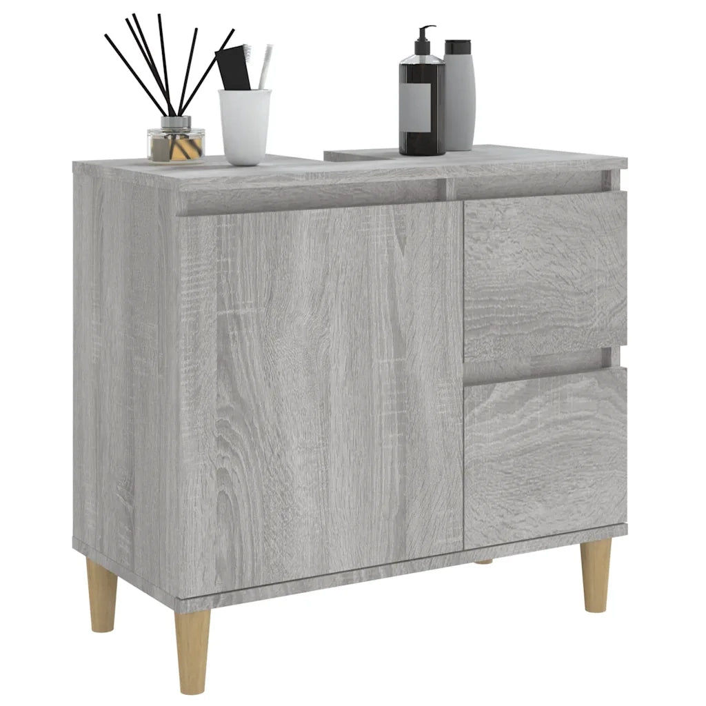 Armadietto Bagno | Armadio da bagno Grigio Sonoma 65x33x60 cm in Legno Multistrato