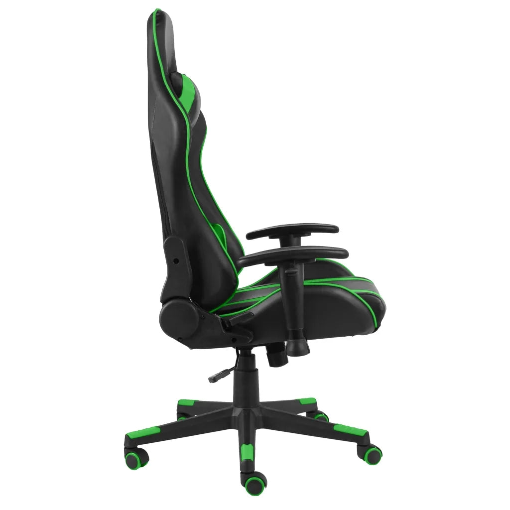 Sedia da Gaming | Sedia da e-sports Girevole Verde in PVC