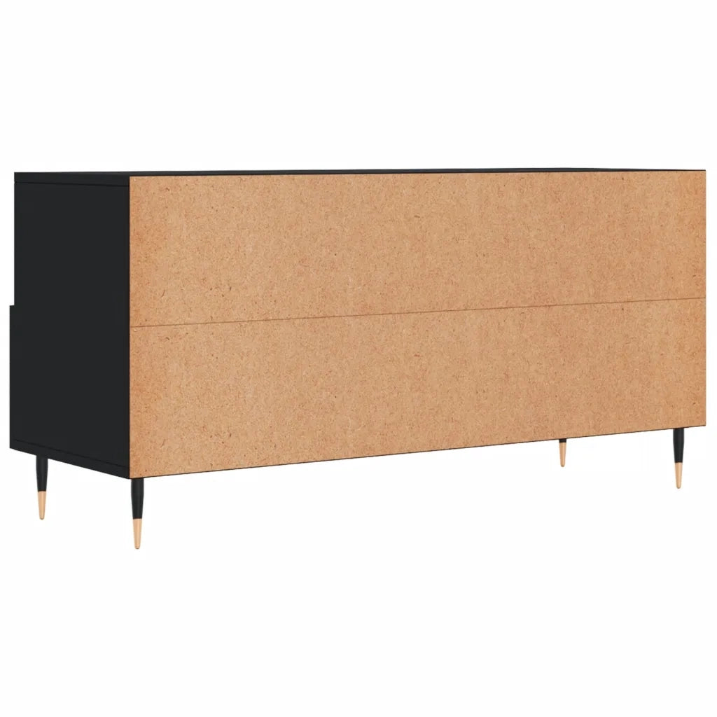 Mobile Porta TV Nero 102x36x50 cm in Legno Multistrato 829013