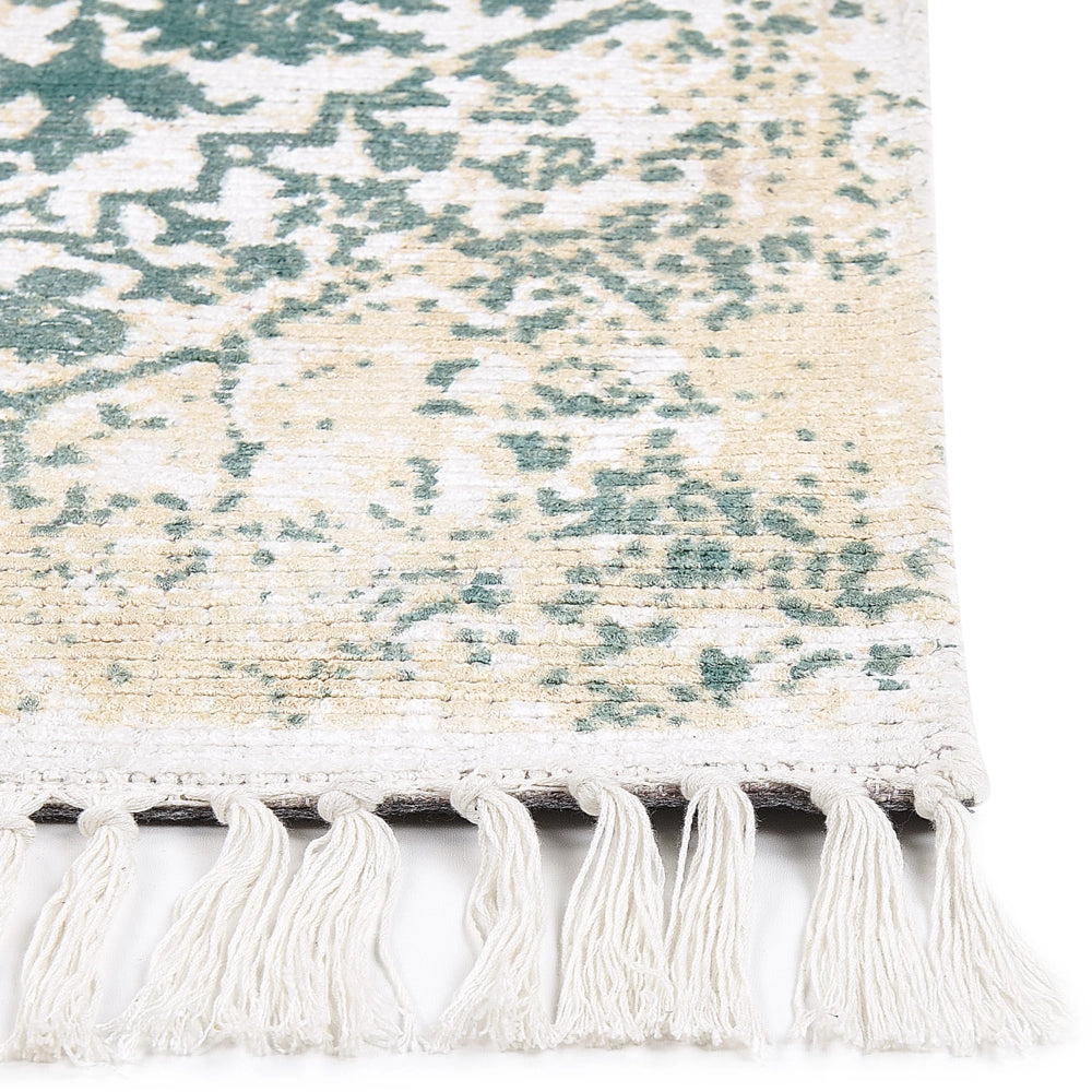 Tappeto viscosa grigio e verde 160 x 230 cm orientale invecchiato soggiorno camera da letto