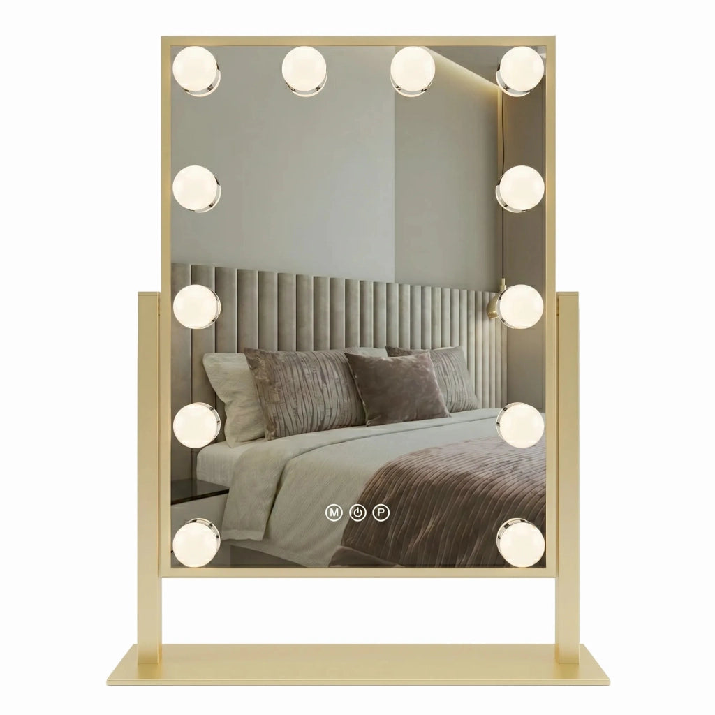 Specchio Led Hollywood L.gold 30x40