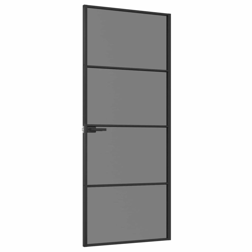 Porta Interna 83 x 201,5 cm Vetro Temperato e Alluminio 42054102